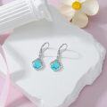 wholesale 925 Sterling Silver Teardrop White Opal Dangle Earrings for Women-0-9