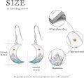 wholesale 925 Sterling Silver Crescent Moon with Mountain & Turquoise Stone Inlay Dangle Drop Earrings-0-4