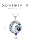 TOUPOP Sterling Silver Crystal Hummingbird Cardinal Owl Necklace-0-4