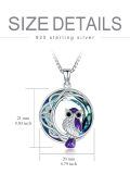 TOUPOP Sterling Silver Crystal Hummingbird Cardinal Owl Necklace-0-4