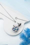 wholesale TOUPOP Urn Necklaces For Ashes Sterling Silver Cremation Jewelry For Ashes Urns For Human Ashes Pendant Necklace With Funnel Filler Kit -0-2