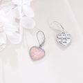 wholesale 925 Sterling Silver Metal Drusy Crystal Heart Dangle Earrings (Pink/Blue/Purple) Leverback Drop s for Women-0-3