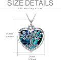 wholesale 925 Sterling Silver Tree of Life Urn Necklace for Ashes Heart Cremation Jewelry Memorial Keepsake with Funnel Filler for Women Men-0-4