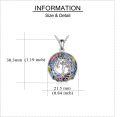 wholesale 925 Sterling Silver Rainbow Crystal Tree of Life Pendant Necklace Gift for Mom-0-3