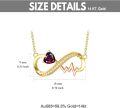 wholesale 14K Gold Gemstone Infinity Heartbeat Necklace for Women 16 18 -0-3