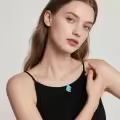 TOUPOP 925 Sterling Silver Gemstone Pendant Necklace For Women-0-1