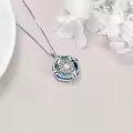 TOUPOP Sterling Silver Compass Urn Necklace For Women-0-3