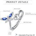 wholesale 925 Sterling Silver Dragonfly Rings Adjustable Thumb Rings Jewelry Gifts for Women-0-1