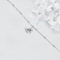 wholesale 925 Sterling Silver Fairy Moon Charm Anklet with Beads and Flower Design for Women-0-2