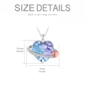 TOUPOP Sterling Silver Crystal Pendant Necklace For Women Birthday Christmas Gifts-0-3