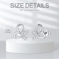 wholesale 925 Sterling Silver Platinum Plated Marquise Cut Cubic Zirconia Butterfly Stud Earrings D-VS-0-3