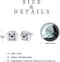 wholesale 925 Sterling Silver Beagle Face Stud Earrings for Women Girls-0-5