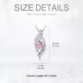 TOUPOP Sterling Silver Birthstone Infinity Necklace Women's Love Jewelry Gift-0-5