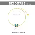 wholesale 14K Gold Blue Enamel Butterfly Charm Bracelet Wholesale for Women - Animal Lovers'-0-4
