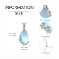 wholesale 925 Sterling Silver Moss Agate Turquoise Larimar Aquamarine Opal Black Onyx Rose Quartz Moonstone Pendant Necklace-0-4