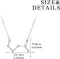 wholesale 925 Sterling Silver Austrian Crystal Zodiac Pendant Necklace - 12 Constellations Astrology s for Women-0-3