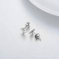 wholesale 14k White Gold Starburst Lab Diamond Stud Earrings For Women-0-3