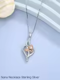 TOUPOP Sterling Silver Heart Pendant Necklace Jewelry Gifts For Mom Grandma-0-3