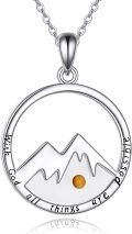 wholesale 925 Sterling Silver Mustard Seed Faith Necklace with Mountain Cross Pendant for Women and Moms-0-0