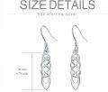 wholesale 925 Sterling Silver Celtic Knot Drop Earrings - Irish s for Women-0-3