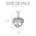 TOUPOP Sterling Silver Tree Of Life Urn Necklace w/Ashes Funnel-0-3