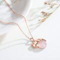 wholesale 14K Gold Pink Crystal Black Cat Pendant Necklace for Women Cats Lover-0-31