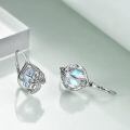 TOUPOP Sterling Silver Moonstone Infinity Dangle Earrings-0-3