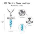 wholesale 925 Sterling Silver Celtic Cross Abalone Shell Dagger Pendant Necklace for Men Women Vintage Gothic s 48cm Chain Length-0-9