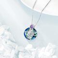 TOUPOP Sterling Silver Crystal 12 Months Birthstone Stethoscope Pendant Necklace-0-1