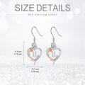 wholesale TOUPOP Rose Heart Earrings For Women Sterling Silver Butterfly Initial U Letter Drop Dangle Earrings Anniversary Birthday Christmas Jewelry Gifts For Her Wife Girlfriend Mom -0-5