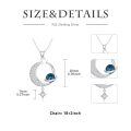 wholesale 925 Sterling Silver Labradorite Blue Topaz Saturn Pendant Necklace for Women-0-4