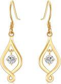 wholesale 14K Gold Moissanite Teardrop Dangle Earrings for Women Birthdays-0-6