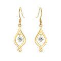 wholesale 10k Gold Elegant Lab Diamond Drop Earrings-0-6
