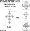 wholesale S925 Sterling Silver Mustard Seed Cross Necklace, 21-30mm, Irish Jewelry Gift for Women & Men-0-5
