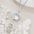 wholesale 925 Sterling Silver Moonstone Axolotl Pendant Necklace for Women - Cute -0-4