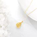 wholesale 14K Gold Tear Drop Pendant with Swirls and Chain - Elegant Women's Fashion-0-4