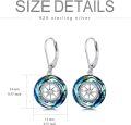 wholesale Sterling Silver Crystal Compass Earrings Grad Gifts for Women-0-8
