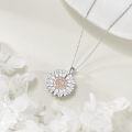 wholesale 925 Sterling Silver Sunflower Fidget Spinner Pendant Necklace with Engraved Message You Are My Sunshine - Unique Gifts for Women and Girls-0-3