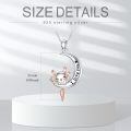TOUPOP Sterling Silver & Crystal Axolotl Corgi Necklace Cute Animal Jewelry-0-3