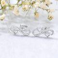 wholesale 925 Sterling Silver Infinity Heart & Angel Wings Stud Earrings for Women - Christian  Ideas-0-2