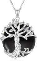 wholesale 14K Gold Sterling Silver Jade Tree of Life Necklace for Women-0-50