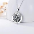 wholesale 925 Sterling Silver Saint Michael Protect Us Medal Necklace Catholic Religious s for Men Women Boys Girls-0-1