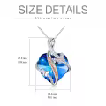TOUPOP Sterling Silver Crystal Butterfly Necklace For Women-0-4