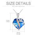 TOUPOP Sterling Silver Crystal Butterfly Necklace For Women-0-4