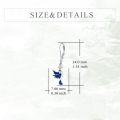 wholesale 925 Sterling Silver Blue Hummingbird Drop Earrings for Women-0-5