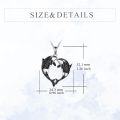 wholesale 925 Sterling Silver Black Cubic Zirconia Heart Dolphin Pendant Necklace for Women-0-5