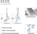 wholesale 925 Sterling Silver Musical Note Moonstone Dangle Earrings Gift for Librarians and Music Lovers-0-2