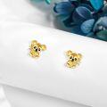 wholesale 14K Gold Starfish CZ Stud Earrings - Christmas Gift Ideas for Her-0-3
