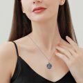 TOUPOP Sterling Silver Sunflower Crystal Heart Memorial Urn Necklace For Ashes-0-1