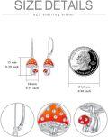 wholesale Sterling Silver Pumpkin Turkey Mushroom Dangle Earrings-0-3